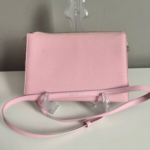 DAGNE DOVER Essentials Coated Canvas Convertible Clutch Wallet in Blush Pink